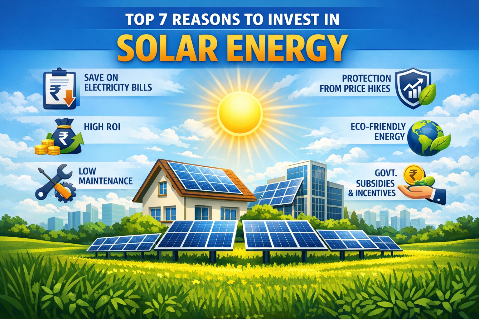 Top 7 Reasons Why Solar Energy is a Smart Investment for Your Home & Business